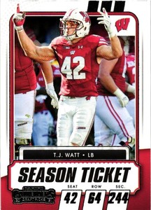 T.J. WATT 2021 Contenders #78  READ FOR $1 PROMO RULE  B18R1S1P14