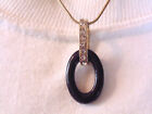 Silver Rhinestone Gold Necklace & Earrings Set Pierced Adjustable Jewelry Gift