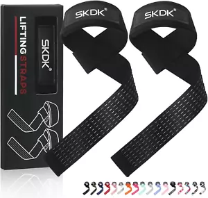 Cotton Hard Pull Wrist Lifting Straps Grips Band-Deadlift Straps with Neoprene C - Picture 1 of 12