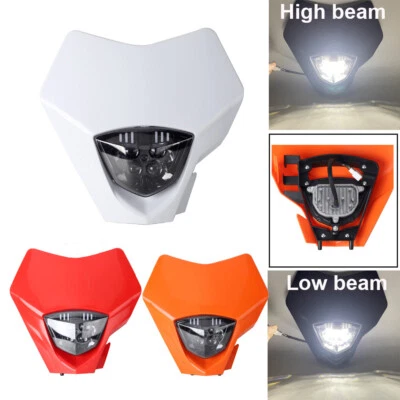 Motorcycle LED Headlight w/HL Beam 3-colors For MC 250F 450 EC 250 300 250F 350F - Image 1 of 4