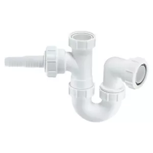 McALPINE - WM2 1 1/2" White Polypropylene Appliance P Trap - Picture 1 of 1