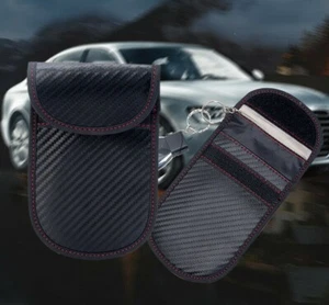2 x Autoschlüssel Signalblocker Etui Faraday Käfig Anhänger Tasche schlüssellos RFID Sperrtasche - Bild 1 von 6