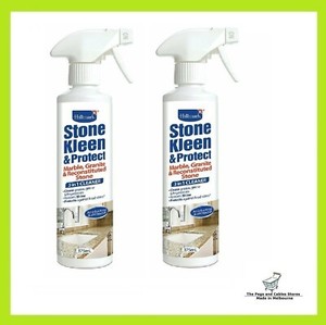 2 x Hillmark Stone Kleen And Protect Marble Granite Cleaner 375 mL Benchtops
