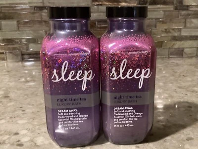 Bath & Body Works NIGHT TIME TEA Luxury Bath ORIGINAL Lot x2 FREE SHIPPING - Image 1 of 2