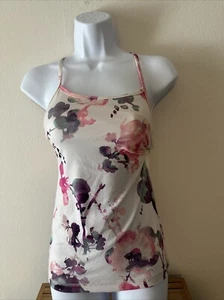 Lululemon Y Tank Top Blurred Blossom Sz 2 EUC - Picture 1 of 6