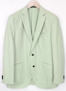 Suitsupply La Spalla Hommes Blazer UK42R Vert Clair Coton sans Doublure - Photo 1/9