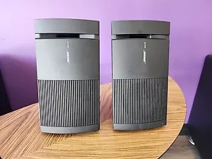 Bose Model 100 Speakers Pair Black Surround Stereo - Picture 1 of 4