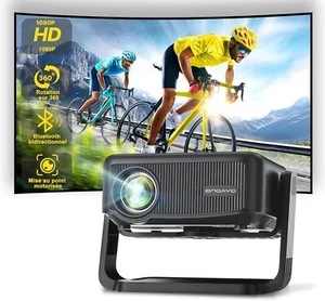 Vidéoprojecteur 1080P 19000 lumens dual band wifi 6 Bluetooth rotation 360° - Zdjęcie 1 z 14