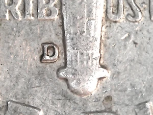 1964 D/D Roosevelt Silver Dime re-punched mintmark ERROR - Picture 1 of 3