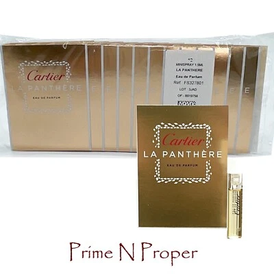 12 x Cartier La Panthere Mujer 0.05 OZ / 1.5 ml Eau De Parfum Spray Vial Foto 1 de 4