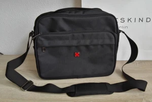 NEU~Unisex Umhängetasche Messenger SCHWARZ Laptop Business Reise~viele Fächer - Bild 1 von 4