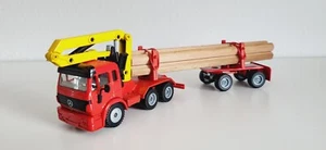 Siku Super Serie 3915 Mercedes-Benz SK Zugmaschine Nachläufer Langholz 1996-1998 - Bild 1 von 5