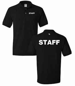 Staff Sport Polo Dry Blend Silkscreen Front & Back 13553 - Picture 1 of 4