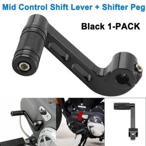 Mid Control Shift Lever Shifter Peg Pedal For Harley Sportster XL883 1200 04-22 - Picture 1 of 14