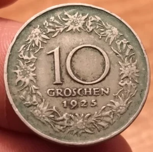 Moneta 10 Groschen 1925, Austria, Rif. 5557 - Foto 1 di 2