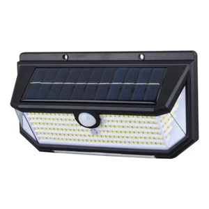 Solar Motion Sensor Light 218 LED Security Lamp PIR Outdoor Garden Wall Mounted - Picture 1 of 11