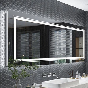 1500mm Ultra Large LED Illuminated Bathroom Mirror Anti-fog Vanity Mirror Salon - Picture 1 of 20