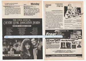 1990 COUNTRY MUSIC Association AWARDS Magazine AD ~ Reba McINTIRE/Randy TRAVIS - Picture 1 of 1