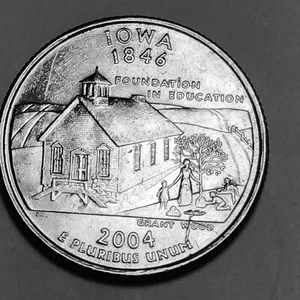 2004 D Iowa Statehood quarter circulated - Picture 1 of 3