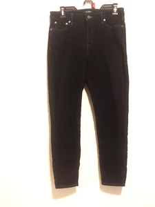 Jeans RLL Lauren Ralph Lauren Premier skinny alla caviglia lavaggio scuro donna taglia 10 difetto - Foto 1 di 8