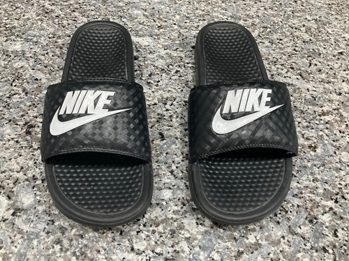 NIKE BENASSI JDI LINEA DONNA SLIDES BIANCO NERO TAGLIA 11 343881 011