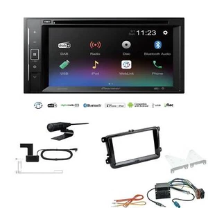 Pioneer Autoradio Bluetooth DAB DVD für Volkswagen VW Polo 2009-2014 piano black - Bild 1 von 4