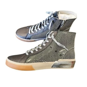 Dolce Vita Zohara Mercury Leather Hi Top Womens Sneakers Size 8.5 NEW - Picture 1 of 7