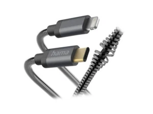 Hama Ladekabel Metallmantel USB-C auf Lightning 1,5 m Anthrazit - Bild 1 von 3