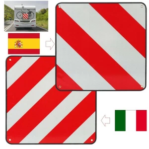 Placa de advertencia para Italia y España* 2 en 1 (50 x 50 cm) - Señal de advertencia reflectante - Imagen 1 de 15
