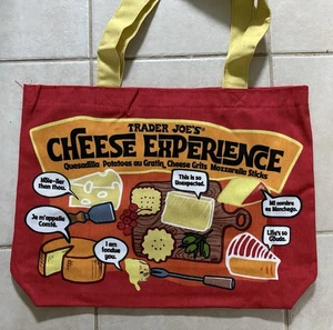 Trader Joe's Cheese Adventures Reusable Canvas Shopping Tote Bag - Picture 1 of 2