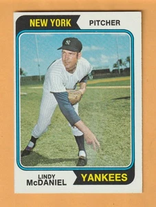 Lindy McDaniel New York Yankees 1974 Topps #182 Hollis Oklahoma Sooners - Bild 1 von 2