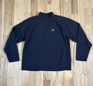 Nike ACG Waffle Knit Quarter 1/4 Zip Nero Taglia XL Vintage Golf Vintage Y2K - Foto 1 di 5