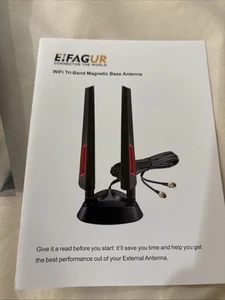 EIFAGUR Antenne WiFi Base Magnétique Forte pour Routeur PC Ordinateur Carte Gaming - Photo 1/6