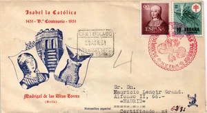 Spagna 1951 copertina Isabel la Catolica francobollo speciale Madrigale (Valladolid) (2013) - Foto 1 di 1