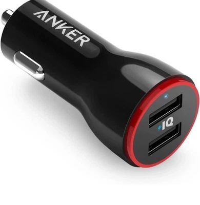 Mini cargador de coche Anker PowerDrive 2 24W doble aleación USB NUEVO en caja Foto 1 de 4
