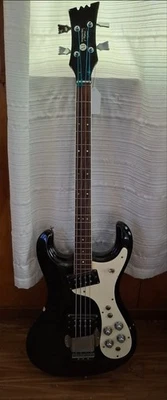 Mosrite Vintage Bass Guitar, Black and white - Image 1 of 3