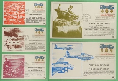 DR WHO 1983 (5) FDC MEDAL OF HONOR MILITARY JA CACHET R14467 - Image 1 of 4