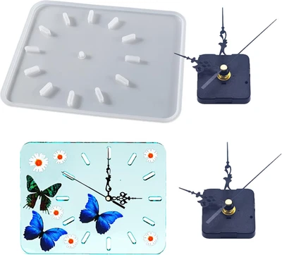 Stampi in Silicone Orologio, Stampo Silicone Resina Numeri Romani in Forma Retta - Immagine 1 di 4