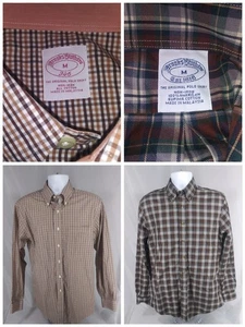 Lotto di 2 camicie vintage Brooks Brothers manica lunga medie con bottoni - Foto 1 di 12