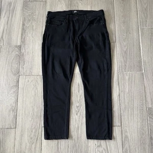 Pantalones de mezclilla ajustados Paige Croft negros rayón mezcla de algodón para hombre 34x28 - Imagen 1 de 12