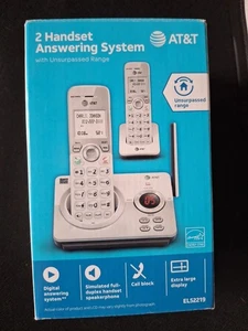 Sistema de contestador automático AT&T 2 EL 54219 altavoz bloque de llamadas pantalla grande nuevo - Imagen 1 de 12