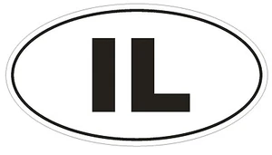 IL Illinois EURO OVAL Stoßstange Aufkleber oder Helm Aufkleber D459 Israel Ländercode - Bild 1 von 1