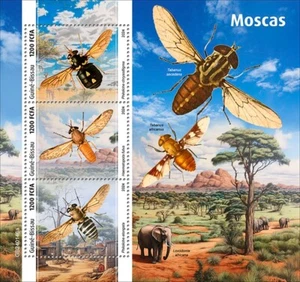 2025 03 - GUINEA BISSAU - FLIES 3V complet set MNH ** - Picture 1 of 1