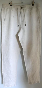 ❤️ C&A HELLE LEINENHOSE HERRENHOSE FREIZEIT GRÖßE 38 / 34 TAPERED TOP WENIG GET - Bild 1 von 11