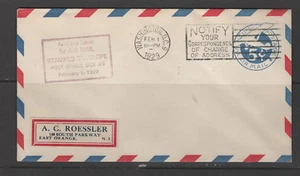 USA postal stationery 1929 UC1 AIRMAIL FDC no cachet - Picture 1 of 1