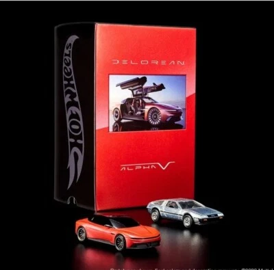 Mattel Creations Hot Wheels x DeLorean DMC-12 & Alpha5 Collector Set IN HAND - Image 1 of 4