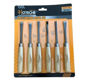 Set 6 sgorbie scalpelli per legno scalpello intaglio utensili - Foto 1 di 4