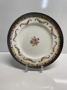 Vintage Minton England Blumenmuster Keramikplatte Shreve Co Sterlingsilber Rand 6773 - Bild 1 von 23