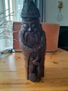 Hand Carved Chinese Bamboo Immortals Circ 1890 - Picture 1 of 5