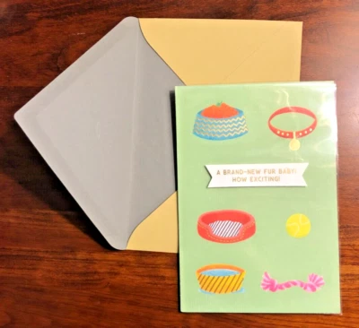 Hallmark Congratulations on Your New PET Card w/Envelope, A Brand-New Fur Baby! - Image 1 of 4